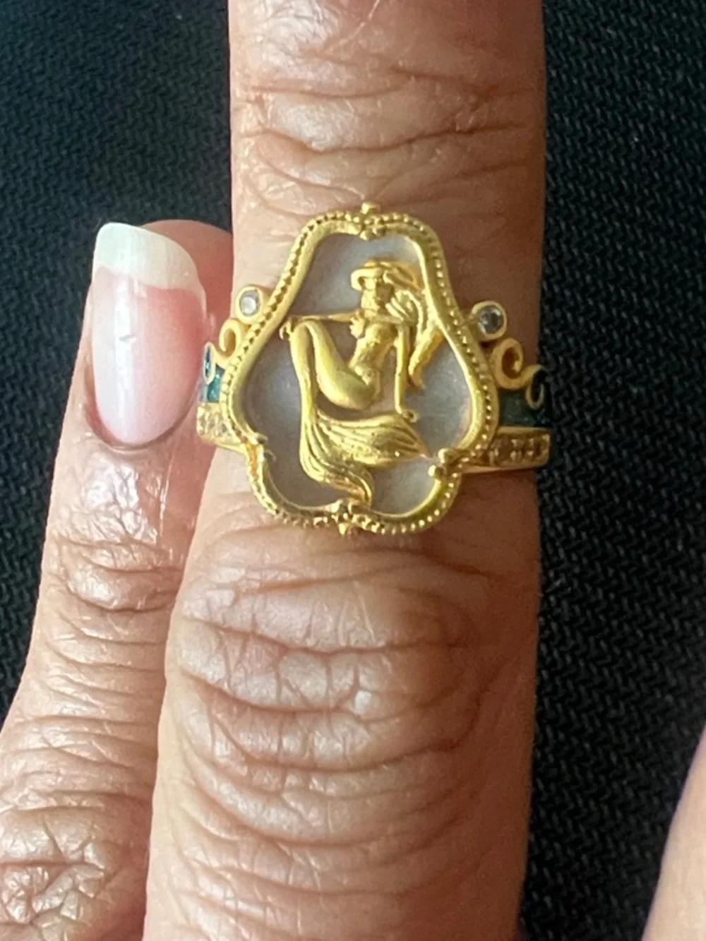 Adjustable.Little Mermaid Gold-Tone Ring  - Women Jewelry